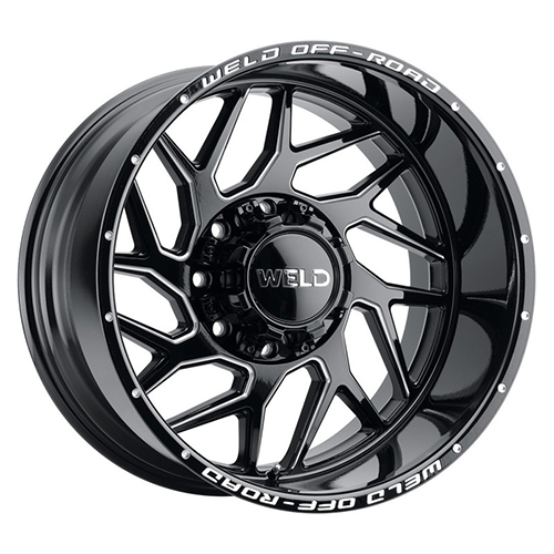 Weld Off-Road Fulcrum W117 Gloss Black Milled - Part Number W11722098475 Weld Off-Road Fulcrum W117 Gloss Black Milled Photo