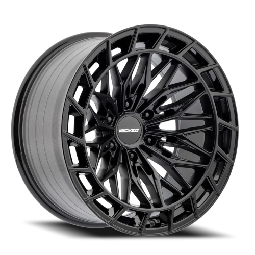 Wicked Offroad W829 Satin Black W/ Gloss Black Lip