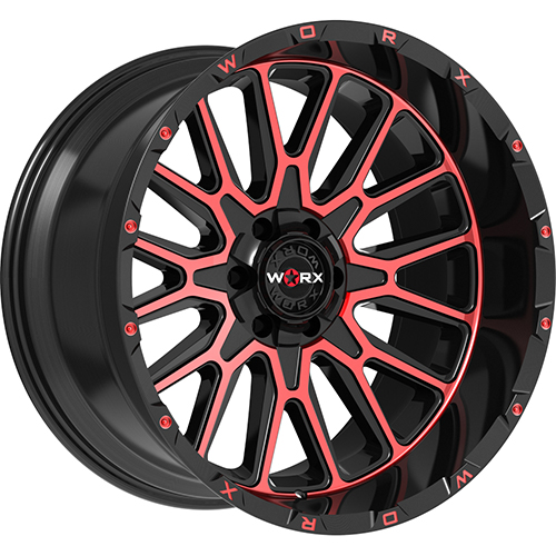 Worx 818MBR Gloss Black Machined Face W/ Red Tint - Part Number 818MBR-2228744 Worx 818MBR Gloss Black Machined Face W/ Red Tint Photo