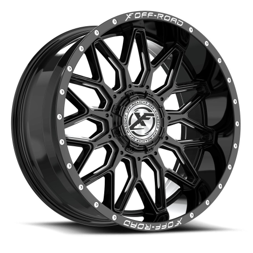 Xf Off-Road Xf-242 Gloss Black & Milled - Part Number XF-242221043-18GBM-V Xf Off-Road Xf-242 Gloss Black & Milled Photo