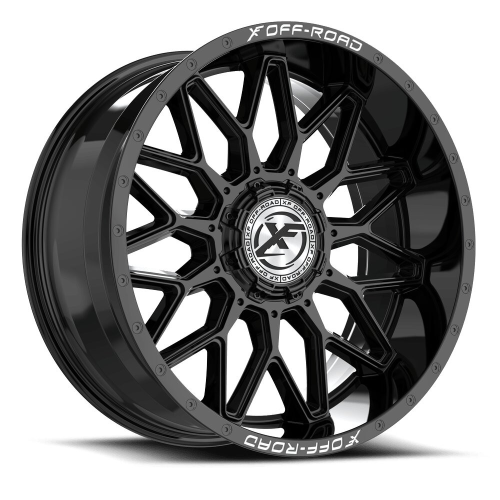 Xf Off-Road Xf-242 Gloss Black & Milled Lettering - Part Number XF-24220905712GB-V Xf Off-Road Xf-242 Gloss Black & Milled Lettering Photo