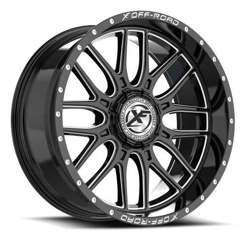Xf Off-Road Xf-244 Gloss Black & Milled - Part Number XF-2442090430GBM-V Xf Off-Road Xf-244 Gloss Black & Milled Photo