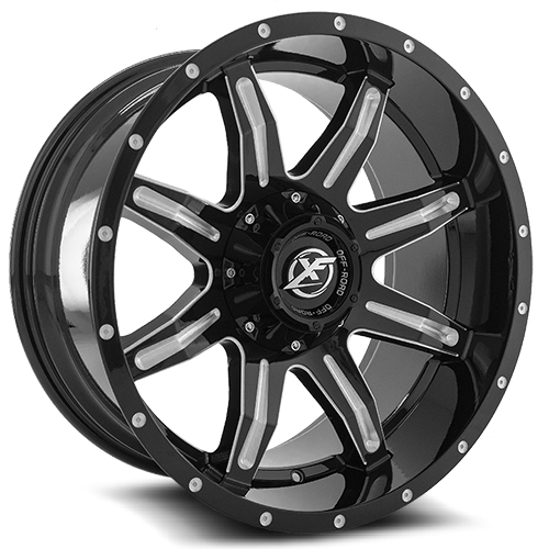 XF Offroad XF-215 Gloss Black Milled - Part Number XF-215201051143127-24GBML XF Offroad XF-215 Gloss Black Milled Photo
