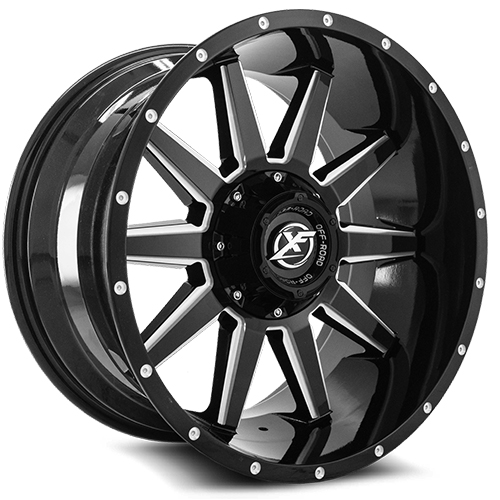 XF Offroad XF-219 Gloss Black Milled - Part Number XF-219189051397150+12GBM XF Offroad XF-219 Gloss Black Milled Photo