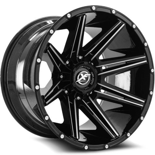 XF Offroad XF-220 Gloss Black Milled - Part Number XF-220221061351397-18GBML XF Offroad XF-220 Gloss Black Milled Photo