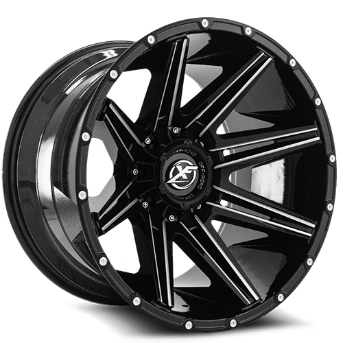 XF Offroad XF-220 Gloss Black Milled - Part Number XF-220209061351397+0GBM XF Offroad XF-220 Gloss Black Milled Photo
