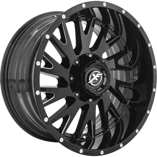 XF Offroad XF-221 Gloss Black Milled - Part Number XF-221201051143127-12GBML XF Offroad XF-221 Gloss Black Milled Photo