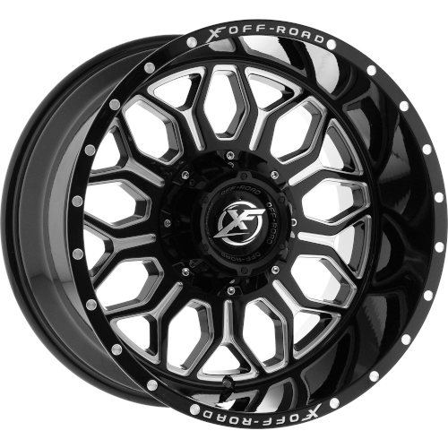 XF Offroad XF-227 Gloss Black Milled - Part Number XF-227201051143127-12GBML XF Offroad XF-227 Gloss Black Milled Photo