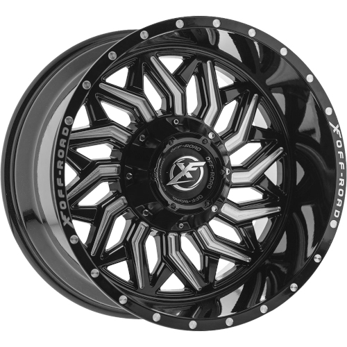 XF Offroad XF-228 Gloss Black Milled - Part Number XF-228201281701651-44GBML XF Offroad XF-228 Gloss Black Milled Photo