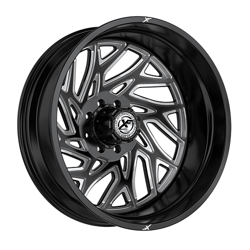 XF Offroad XF-229 Gloss Black Milled Dually - Part Number 229O228262-232GBM XF Offroad XF-229 Gloss Black Milled Dually Photo