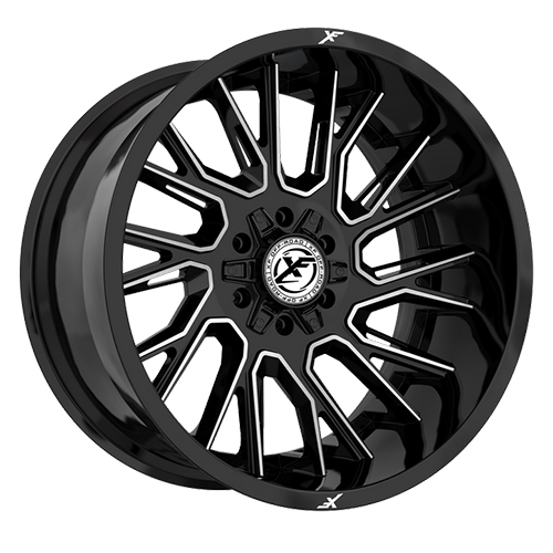 XF Offroad XF-230 Gloss Black Milled - Part Number XF-230189051271397+12GBML XF Offroad XF-230 Gloss Black Milled Photo