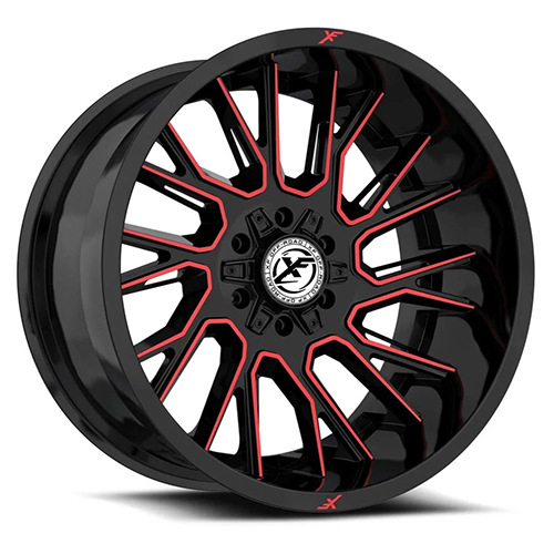 XF Offroad XF-230 Gloss Black Machined W/ Red Milled Accents - Part Number XF-2301790570BMR XF Offroad XF-230 Gloss Black Machined W/ Red Milled Accents Photo