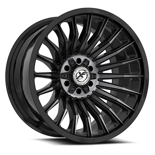 XF Offroad XF-231 Gloss Black Machined W/ Titanium Double Dark Tint