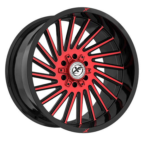 XF Offroad XF-239 Gloss Black W/ Red Milled Accents - Part Number XF-239221281651180-44GBMLR XF Offroad XF-239 Gloss Black W/ Red Milled Accents Photo