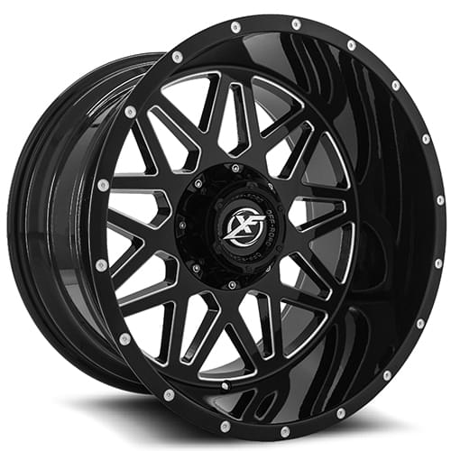 XF Offroad XF-211 Gloss Black Milled - Part Number XF-211201081651170-12GBM XF Offroad XF-211 Gloss Black Milled Photo