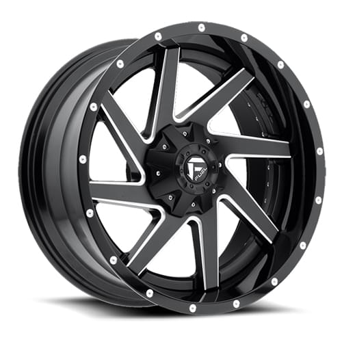 Fuel Offroad Renegade D265 Gloss Black W/ Milled Spokes - Part Number D26522201847 Fuel Offroad Renegade D265 Gloss Black W/ Milled Spokes Photo
