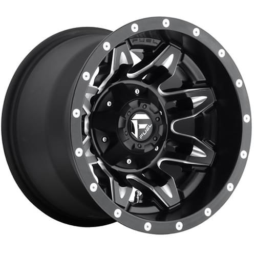 Fuel Offroad Lethal D567 Satin Black W/ Milled Spokes - Part Number D56715008337 Fuel Offroad Lethal D567 Satin Black W/ Milled Spokes Photo
