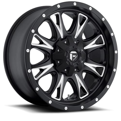 Fuel Offroad Throttle D513 Matte Black W/ Milled Spokes - Part Number D51318001745 Fuel Offroad Throttle D513 Matte Black W/ Milled Spokes Photo