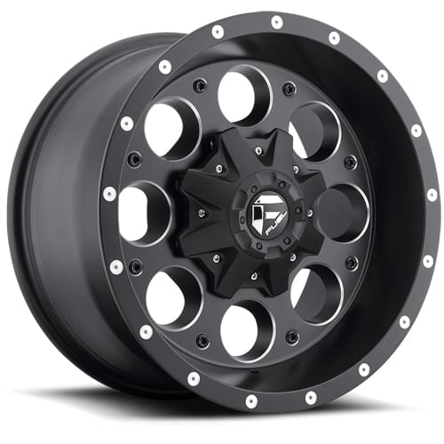 Fuel Offroad Revolver D525 Matte Black W/ Milled Spokes - Part Number D52518909845 Fuel Offroad Revolver D525 Matte Black W/ Milled Spokes Photo