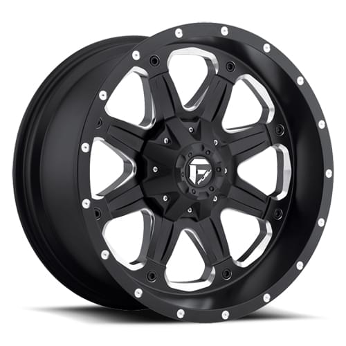 Fuel Offroad Boost D534 Matte Black W/ Milled Spokes - Part Number D53417909845 Fuel Offroad Boost D534 Matte Black W/ Milled Spokes Photo
