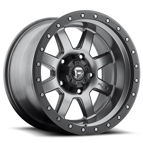 Fuel Offroad Trophy D552 Matte Anthracite W/ Black Ring - Part Number D55220908357 Fuel Offroad Trophy D552 Matte Anthracite W/ Black Ring Photo
