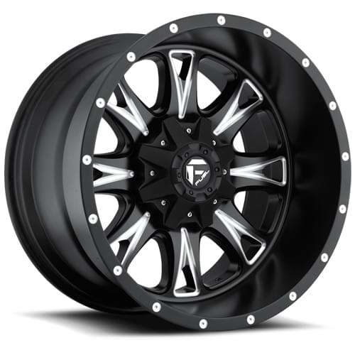 Fuel Offroad Throttle D513 Matte Black W/ Milled Spokes Deep - Part Number D51322408245 Fuel Offroad Throttle D513 Matte Black W/ Milled Spokes Deep Photo