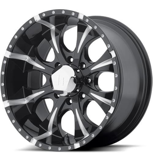 Helo Maxx HE791 8 Lug Gloss Black W/ Milled Spokes Photo