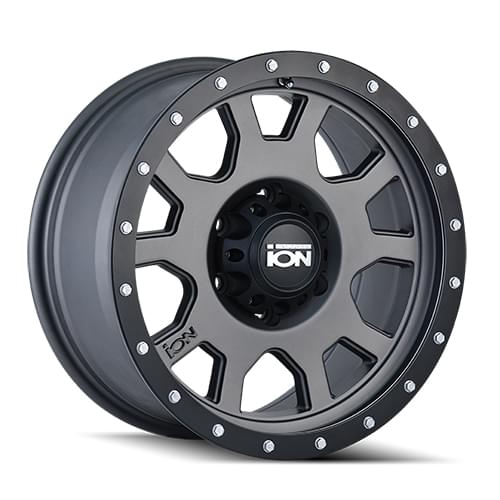Ion Alloy 135 Matte Gunmetal W/ Black Beadlock - Part Number 135-8936MG18 Ion Alloy 135 Matte Gunmetal W/ Black Beadlock Photo