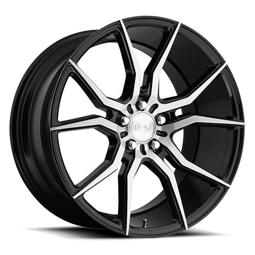 Niche Ascari M166 Gloss Black W/ Machined Face - Part Number M166200065+40 Niche Ascari M166 Gloss Black W/ Machined Face Photo